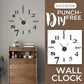 🔥Heißer Verkauf – 50 % Rabatt 🔥MODERNE DIY-WANDUHR OHNE STANZE