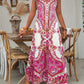 👗JETZT 60 % RABATT!💃Maxikleid für Damen mit Retro-Print und V-Ausschnit✨
