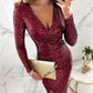 🎉Weihnachtsverkauf 50% Rabatt💃Sexy Paillettenkleid im Bodycon-Stil✨
