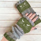 🔥LETZTER TAG – KAUF 1, ERHALTE 1 GRATIS🧤Damen-Strickhandschuhe ohne Finger mit süßem Katzenmuster🐱