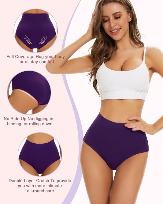 🎁Kaufen Sie 1 und erhalten Sie 5 Packungen✨Plus Size High-Waist Hip-Lifting Baumwollhöschen für Fraue