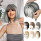 💥LIMITIERTES ANGEBOT-50% RABATT💥 Natürliche Haarteile mit Pony für Damen (100% Echthaar)