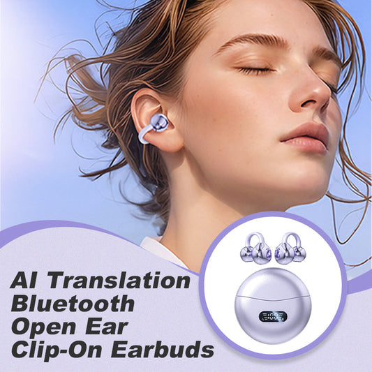 KI-Übersetzung Bluetooth Offene Ohr-Clip-On-Ohrhörer