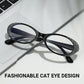 👓 Katzenaugen-Lesebrille mit Blue Light Blocking