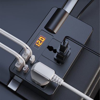 ⚡🔋 Tragbarer Auto Wechselrichter 12V/24V zu 220V mit Digitaldisplay