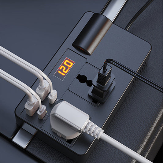 ⚡🔋 Tragbarer Auto Wechselrichter 12V/24V zu 220V mit Digitaldisplay