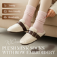 Plüschige Mink-Socken für Damen mit Schleifenstickerei