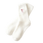 Plüschige Mink-Socken für Damen mit Schleifenstickerei