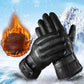 Herren PU-Leder Winddichte Thermo-Handschuhe