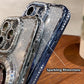 Magnetisches Etui mit Glitzer-Strasssteinen und unsichtbarem Stände