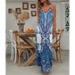 👗JETZT 60 % RABATT!💃Maxikleid für Damen mit Retro-Print und V-Ausschnit✨