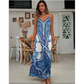 👗JETZT 60 % RABATT!💃Maxikleid für Damen mit Retro-Print und V-Ausschnit✨