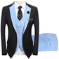 🤵 50% RABATT! ✨ 3-teiliger Herren-Hochzeitsanzug – Kontrast-Design, Slim-Fit & Elegant – Für Hochzeit, Business & Events, S-4XL