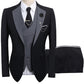 🤵 50% RABATT! ✨ 3-teiliger Herren-Hochzeitsanzug – Kontrast-Design, Slim-Fit & Elegant – Für Hochzeit, Business & Events, S-4XL