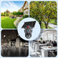 🔥10-fach-Zoom, 3 Objektive, 6K, 9 MP, kabellose WLAN-Außenüberwachungskamera – 360° PTZ, IP66 wasserdicht, Farb-Nachtsicht, 2-Wege-Kommunikation und Bewegungserkennung