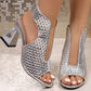 👡✨ Elegante Peep-Toe-Sandalen mit Blockabsatz – Verstellbarer Riemen für optimalen Sitz 👗💃 Ideal für lange Sommerabende, Hochzeit oder Büro