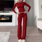 2-teiliges Set aus lässigem Oberteil und Hose für Dame