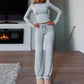 2-teiliges Set aus lässigem Oberteil und Hose für Dame