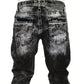 Kreative Stretch-Jeans für Herren, minimalistischer Stil, ideal für den Sommer, Emo-Stil